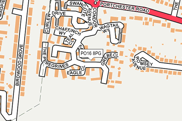 PO16 8PG map - OS OpenMap – Local (Ordnance Survey)