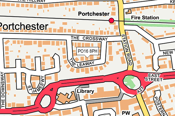 PO16 8PH map - OS OpenMap – Local (Ordnance Survey)