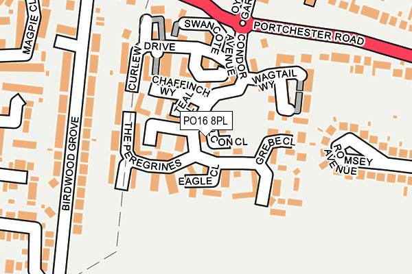 PO16 8PL map - OS OpenMap – Local (Ordnance Survey)