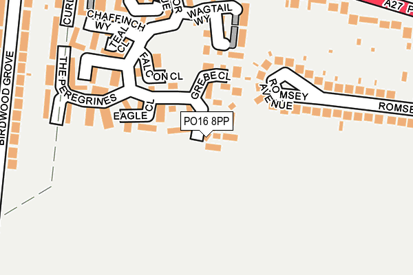 PO16 8PP map - OS OpenMap – Local (Ordnance Survey)