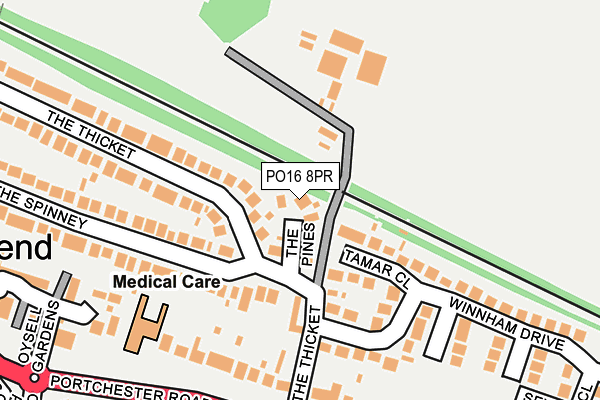 PO16 8PR map - OS OpenMap – Local (Ordnance Survey)
