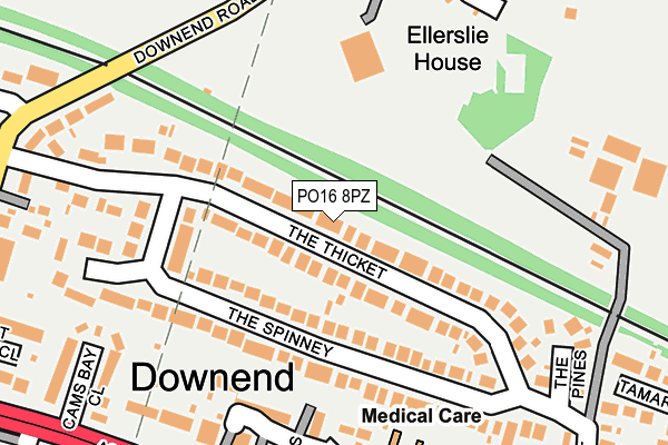 PO16 8PZ map - OS OpenMap – Local (Ordnance Survey)