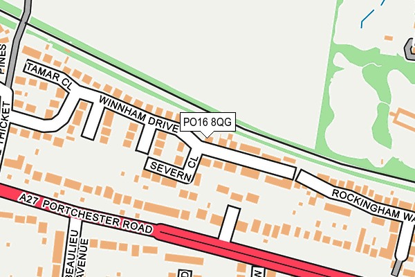 PO16 8QG map - OS OpenMap – Local (Ordnance Survey)