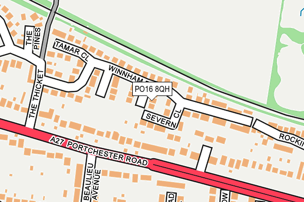 PO16 8QH map - OS OpenMap – Local (Ordnance Survey)