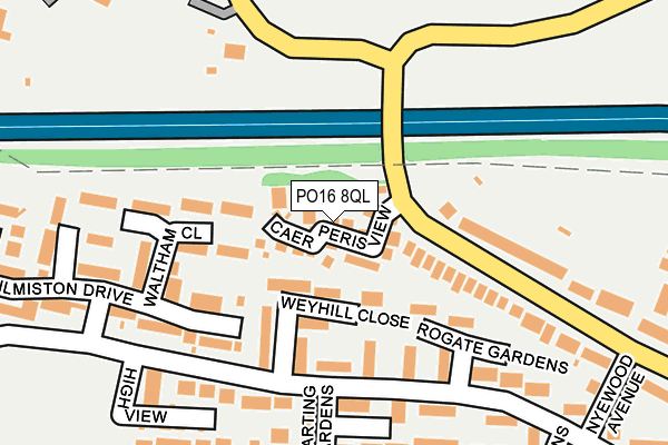 PO16 8QL map - OS OpenMap – Local (Ordnance Survey)