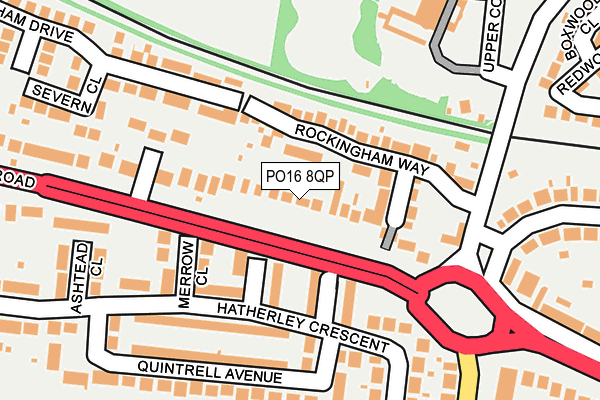 PO16 8QP map - OS OpenMap – Local (Ordnance Survey)