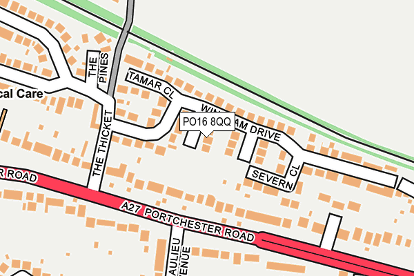 PO16 8QQ map - OS OpenMap – Local (Ordnance Survey)