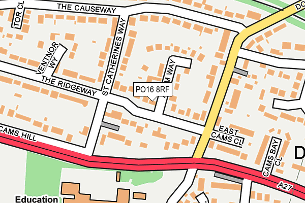 PO16 8RF map - OS OpenMap – Local (Ordnance Survey)