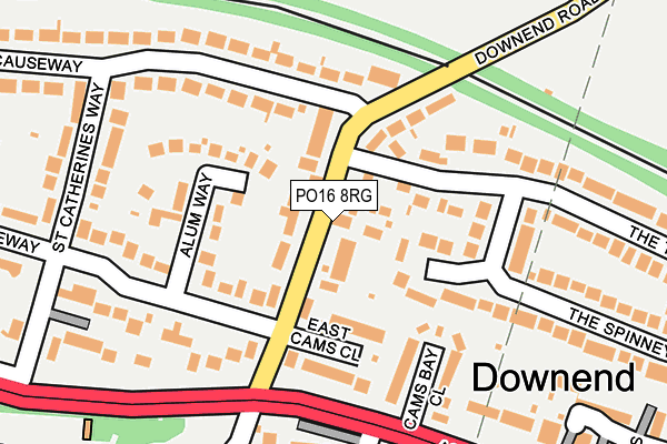 PO16 8RG map - OS OpenMap – Local (Ordnance Survey)