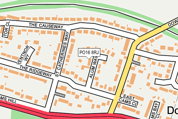 PO16 8RJ map - OS OpenMap – Local (Ordnance Survey)