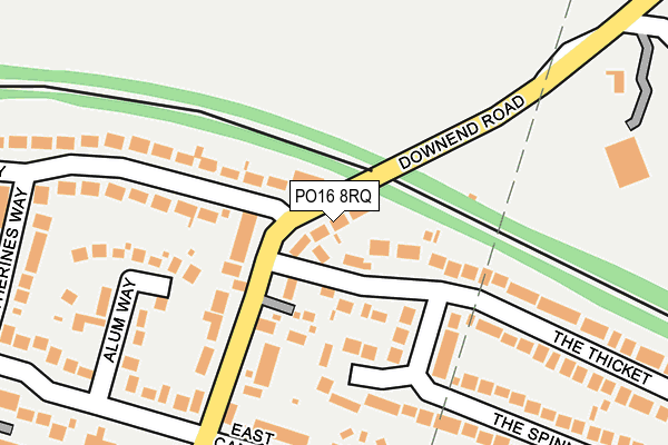 PO16 8RQ map - OS OpenMap – Local (Ordnance Survey)