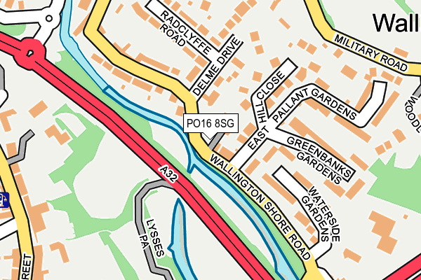 PO16 8SG map - OS OpenMap – Local (Ordnance Survey)