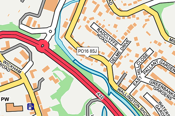 PO16 8SJ map - OS OpenMap – Local (Ordnance Survey)