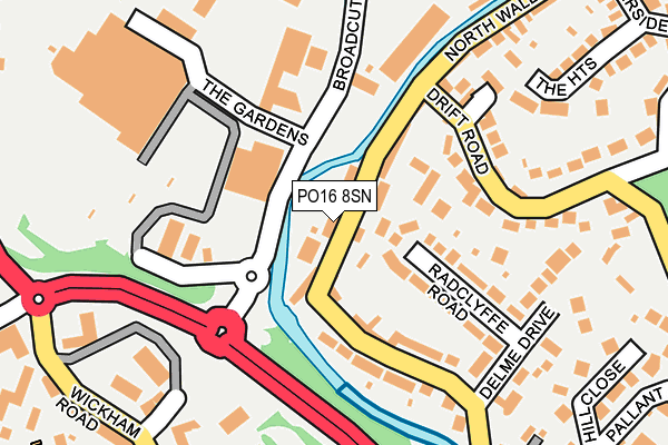 PO16 8SN map - OS OpenMap – Local (Ordnance Survey)