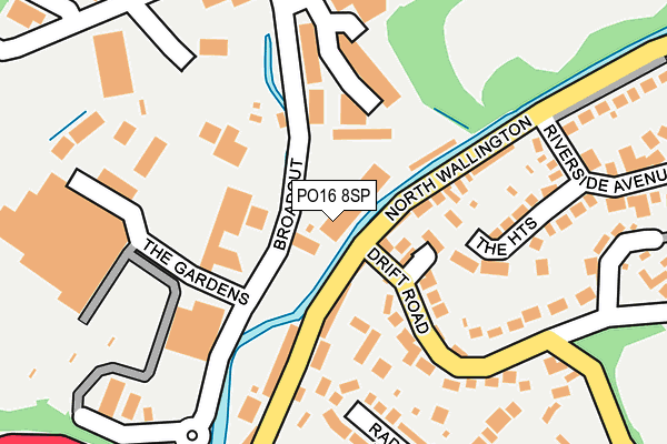 PO16 8SP map - OS OpenMap – Local (Ordnance Survey)