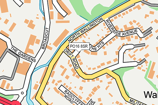 PO16 8SR map - OS OpenMap – Local (Ordnance Survey)