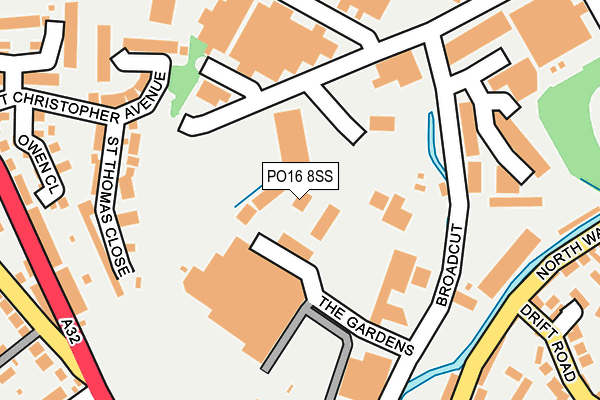 PO16 8SS map - OS OpenMap – Local (Ordnance Survey)