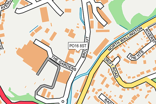 PO16 8ST map - OS OpenMap – Local (Ordnance Survey)