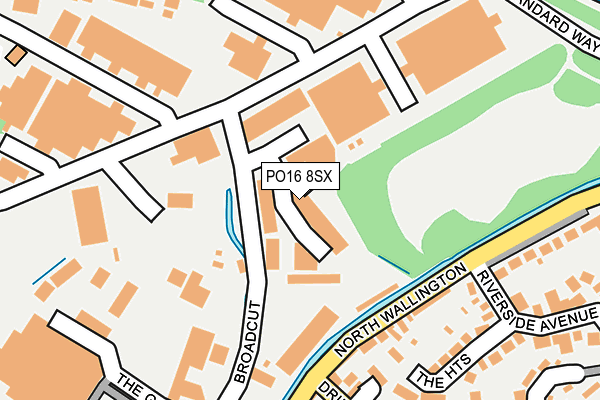 PO16 8SX map - OS OpenMap – Local (Ordnance Survey)