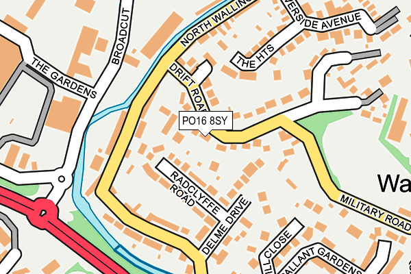 PO16 8SY map - OS OpenMap – Local (Ordnance Survey)