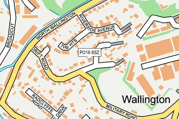 PO16 8SZ map - OS OpenMap – Local (Ordnance Survey)