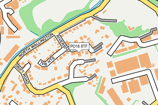 PO16 8TF map - OS OpenMap – Local (Ordnance Survey)