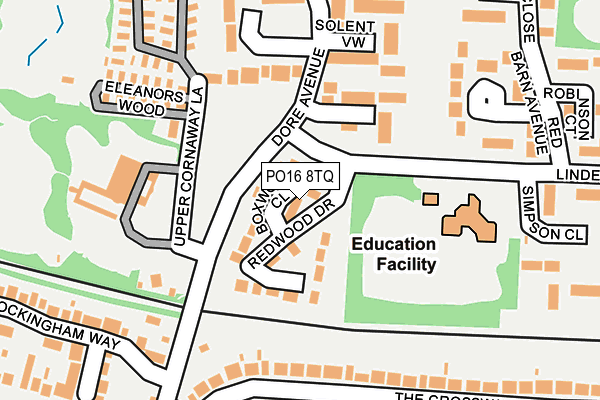 PO16 8TQ map - OS OpenMap – Local (Ordnance Survey)