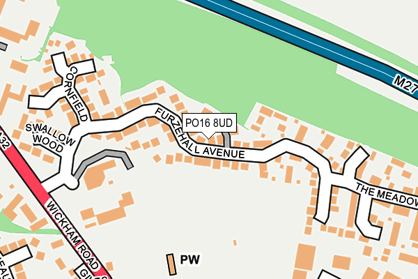 PO16 8UD map - OS OpenMap – Local (Ordnance Survey)