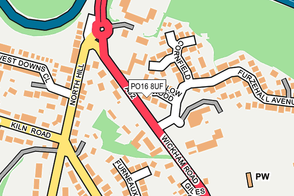 PO16 8UF map - OS OpenMap – Local (Ordnance Survey)
