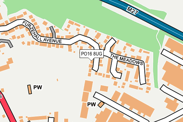 PO16 8UG map - OS OpenMap – Local (Ordnance Survey)