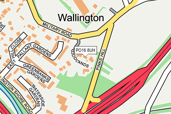 PO16 8UH map - OS OpenMap – Local (Ordnance Survey)