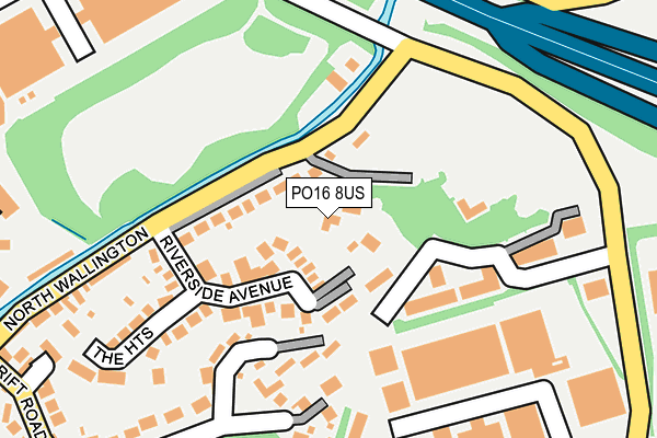 PO16 8US map - OS OpenMap – Local (Ordnance Survey)