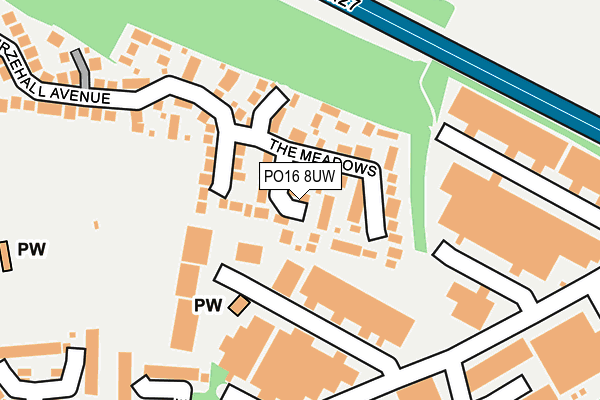 PO16 8UW map - OS OpenMap – Local (Ordnance Survey)