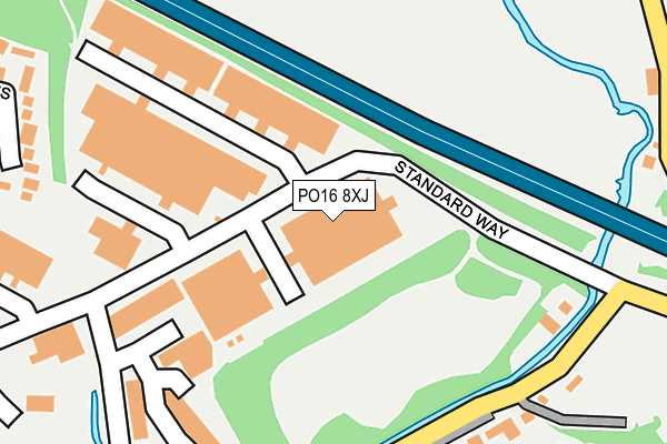 PO16 8XJ map - OS OpenMap – Local (Ordnance Survey)