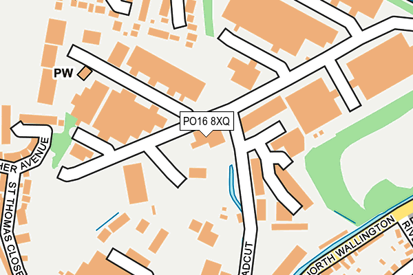 PO16 8XQ map - OS OpenMap – Local (Ordnance Survey)