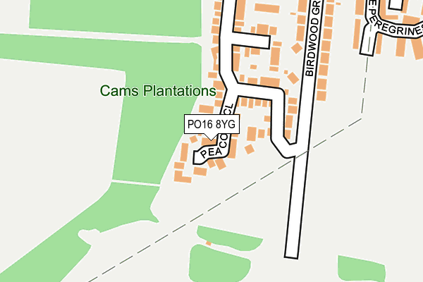 PO16 8YG map - OS OpenMap – Local (Ordnance Survey)