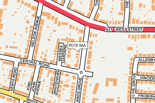 PO16 9AA map - OS OpenMap – Local (Ordnance Survey)