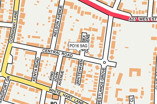 PO16 9AG map - OS OpenMap – Local (Ordnance Survey)