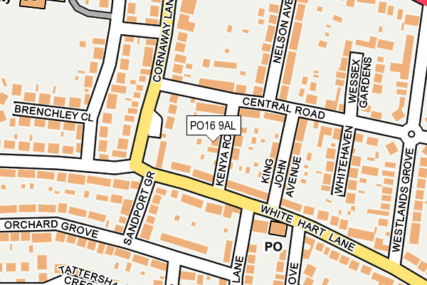 PO16 9AL map - OS OpenMap – Local (Ordnance Survey)