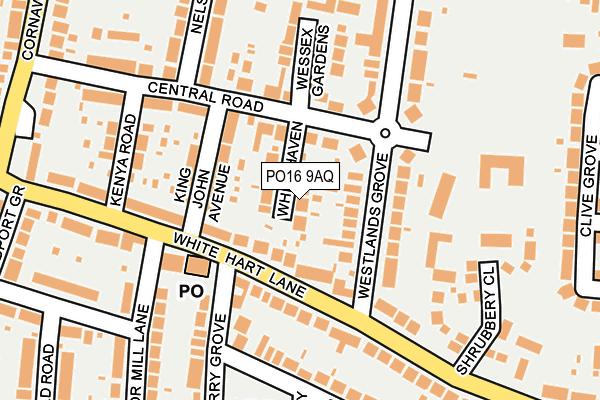 PO16 9AQ map - OS OpenMap – Local (Ordnance Survey)