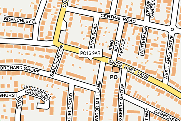 PO16 9AR map - OS OpenMap – Local (Ordnance Survey)