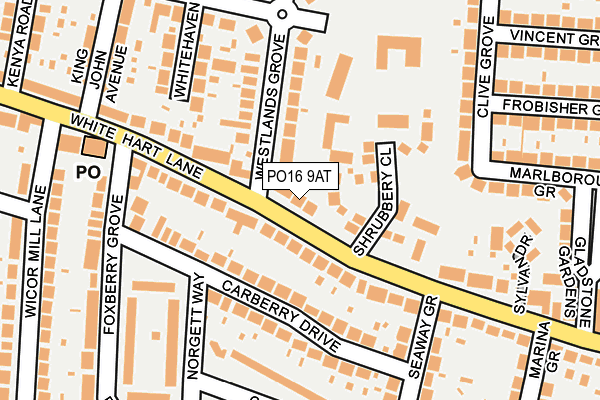 PO16 9AT map - OS OpenMap – Local (Ordnance Survey)