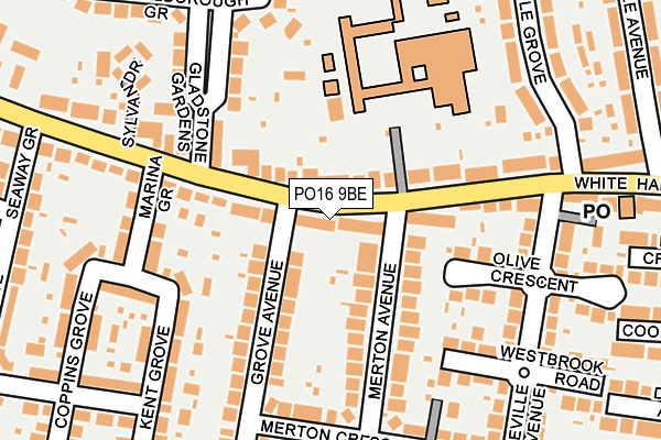 PO16 9BE map - OS OpenMap – Local (Ordnance Survey)