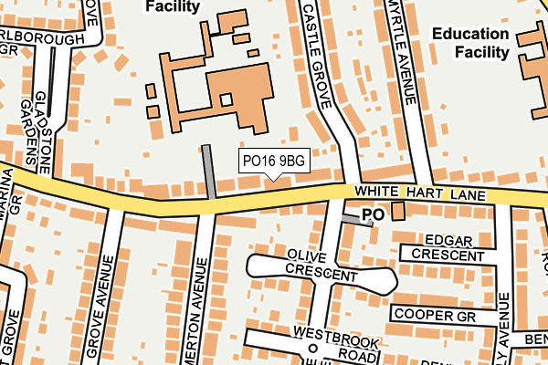 PO16 9BG map - OS OpenMap – Local (Ordnance Survey)