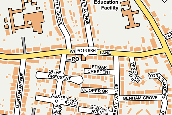 PO16 9BH map - OS OpenMap – Local (Ordnance Survey)