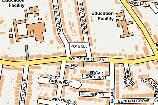 PO16 9BJ map - OS OpenMap – Local (Ordnance Survey)