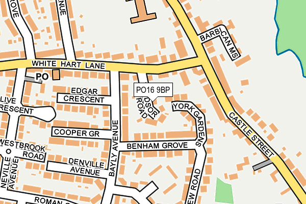 PO16 9BP map - OS OpenMap – Local (Ordnance Survey)