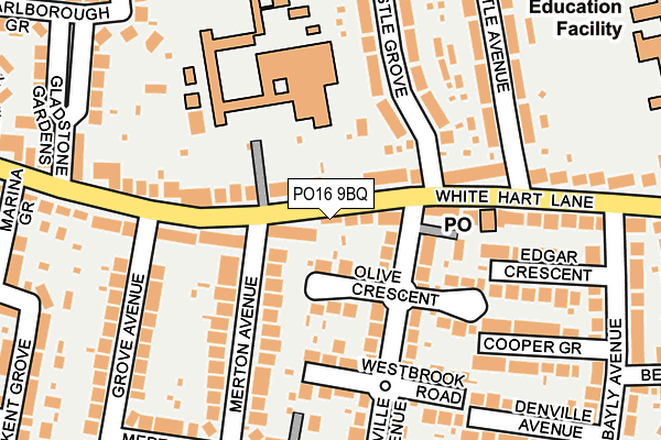 PO16 9BQ map - OS OpenMap – Local (Ordnance Survey)