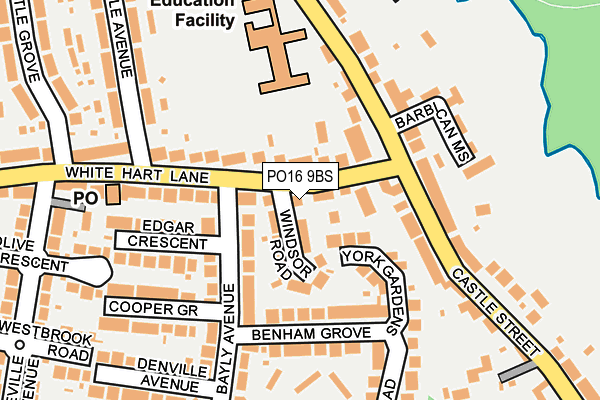 PO16 9BS map - OS OpenMap – Local (Ordnance Survey)