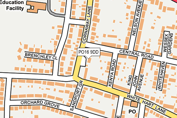 PO16 9DD map - OS OpenMap – Local (Ordnance Survey)